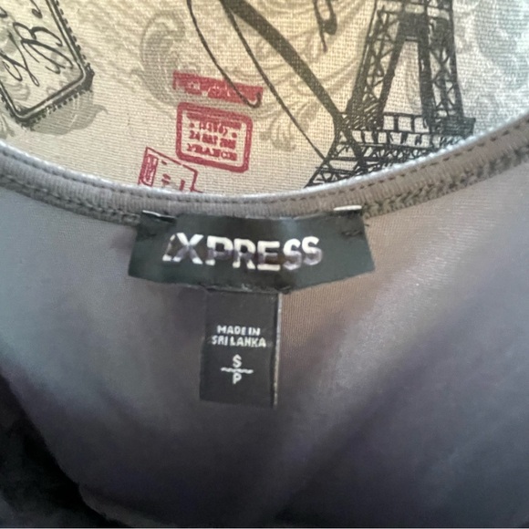 Express Velvet Gray Mini Dress - Picture 7 of 8